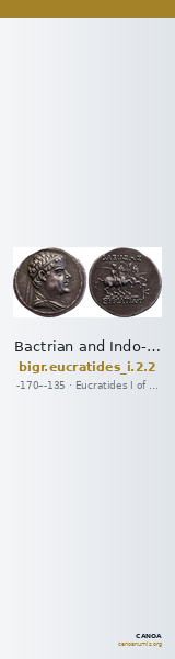 Bactrian and Indo-Greek Coinage Eucratides I 2.2 — CANOA