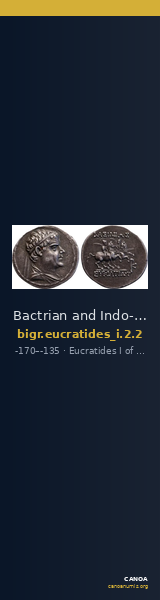 Bactrian and Indo-Greek Coinage Eucratides I 2.2 — CANOA