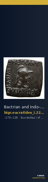 Bactrian and Indo-Greek Coinage Eucratides I 22.10 — CANOA