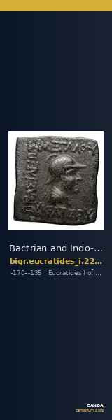 Bactrian and Indo-Greek Coinage Eucratides I 22.14 — CANOA