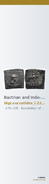 Bactrian and Indo-Greek Coinage Eucratides I 22.16 — CANOA