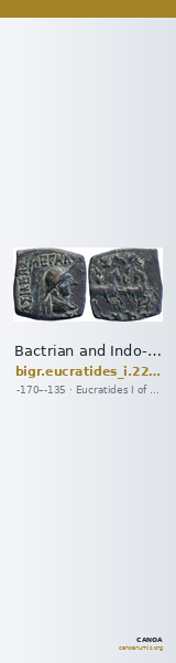 Bactrian and Indo-Greek Coinage Eucratides I 22.17 — CANOA