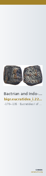 Bactrian and Indo-Greek Coinage Eucratides I 22.19 — CANOA