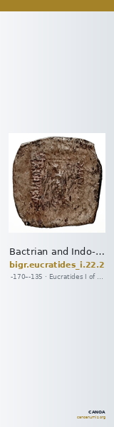 Bactrian and Indo-Greek Coinage Eucratides I 22.2 — CANOA
