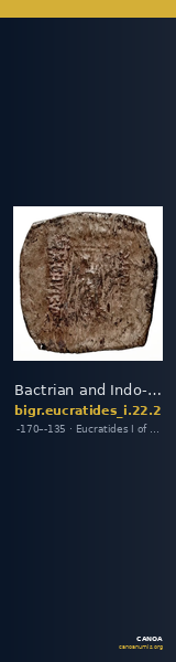 Bactrian and Indo-Greek Coinage Eucratides I 22.2 — CANOA
