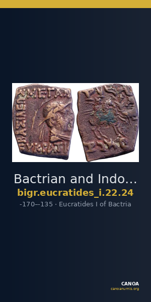 Bactrian and Indo-Greek Coinage Eucratides I 22.24 — CANOA