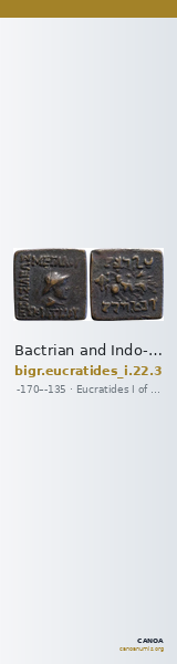 Bactrian and Indo-Greek Coinage Eucratides I 22.3 — CANOA