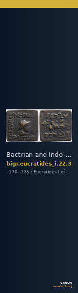 Bactrian and Indo-Greek Coinage Eucratides I 22.3 — CANOA