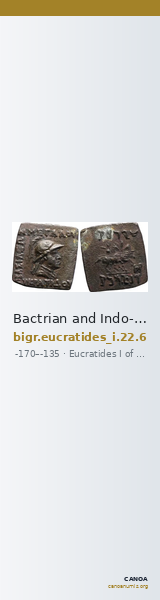 Bactrian and Indo-Greek Coinage Eucratides I 22.6 — CANOA