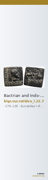 Bactrian and Indo-Greek Coinage Eucratides I 22.7 — CANOA