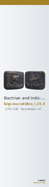 Bactrian and Indo-Greek Coinage Eucratides I 23.3 — CANOA