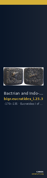 Bactrian and Indo-Greek Coinage Eucratides I 23.3 — CANOA