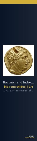 Bactrian and Indo-Greek Coinage Eucratides I 2.4 — CANOA