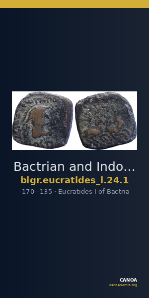 Bactrian and Indo-Greek Coinage Eucratides I 24.1 — CANOA