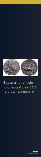 Bactrian and Indo-Greek Coinage Eucratides I 2.6 — CANOA