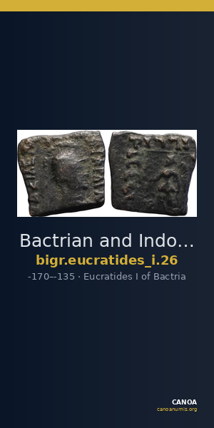 Bactrian and Indo-Greek Coinage Eucratides I 26 — CANOA