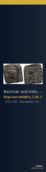 Bactrian and Indo-Greek Coinage Eucratides I 26.1 — CANOA