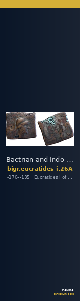 Bactrian and Indo-Greek Coinage Eucratides I 26A — CANOA