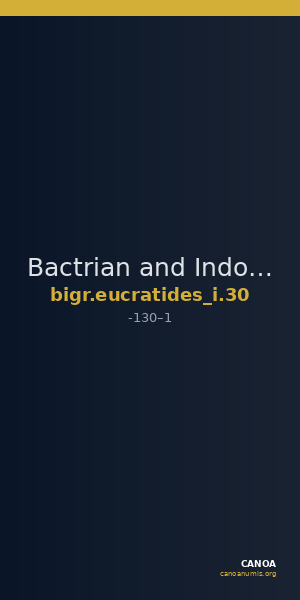 Bactrian and Indo-Greek Coinage Eucratides I 30 — CANOA