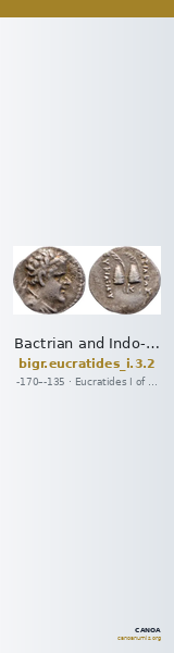 Bactrian and Indo-Greek Coinage Eucratides I 3.2 — CANOA
