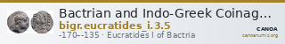 Bactrian and Indo-Greek Coinage Eucratides I 3.5 — CANOA