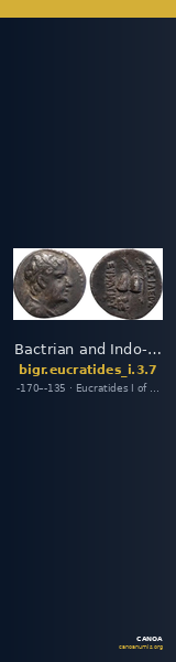 Bactrian and Indo-Greek Coinage Eucratides I 3.7 — CANOA
