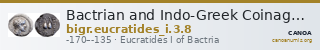 Bactrian and Indo-Greek Coinage Eucratides I 3.8 — CANOA