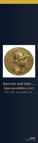 Bactrian and Indo-Greek Coinage Eucratides I 4.1 — CANOA