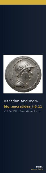 Bactrian and Indo-Greek Coinage Eucratides I 6.11 — CANOA