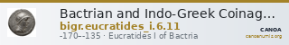 Bactrian and Indo-Greek Coinage Eucratides I 6.11 — CANOA