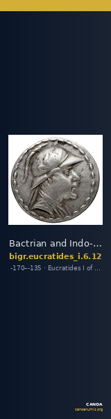 Bactrian and Indo-Greek Coinage Eucratides I 6.12 — CANOA