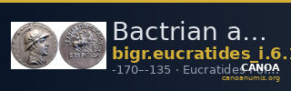Bactrian and Indo-Greek Coinage Eucratides I 6.13 — CANOA
