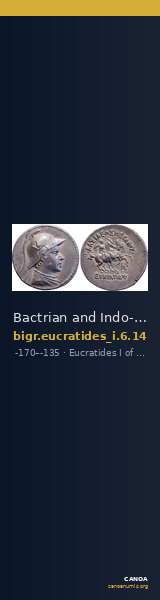 Bactrian and Indo-Greek Coinage Eucratides I 6.14 — CANOA