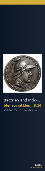 Bactrian and Indo-Greek Coinage Eucratides I 6.16 — CANOA