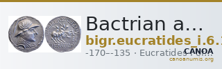 Bactrian and Indo-Greek Coinage Eucratides I 6.17 — CANOA