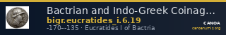 Bactrian and Indo-Greek Coinage Eucratides I 6.19 — CANOA
