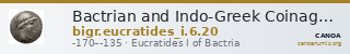 Bactrian and Indo-Greek Coinage Eucratides I 6.20 — CANOA