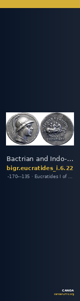 Bactrian and Indo-Greek Coinage Eucratides I 6.22 — CANOA