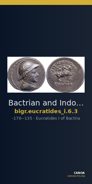 Bactrian and Indo-Greek Coinage Eucratides I 6.3 — CANOA