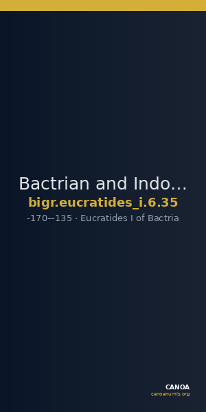 Bactrian and Indo-Greek Coinage Eucratides I 6.35 — CANOA