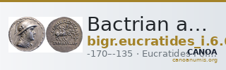 Bactrian and Indo-Greek Coinage Eucratides I 6.6 — CANOA