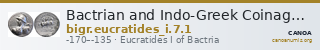 Bactrian and Indo-Greek Coinage Eucratides I 7.1 — CANOA