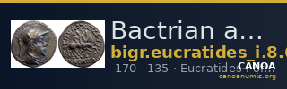 Bactrian and Indo-Greek Coinage Eucratides I 8.6 — CANOA