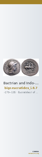Bactrian and Indo-Greek Coinage Eucratides I 8.7 — CANOA