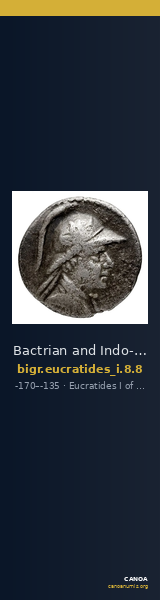 Bactrian and Indo-Greek Coinage Eucratides I 8.8 — CANOA
