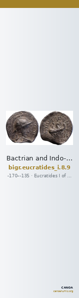 Bactrian and Indo-Greek Coinage Eucratides I 8.9 — CANOA