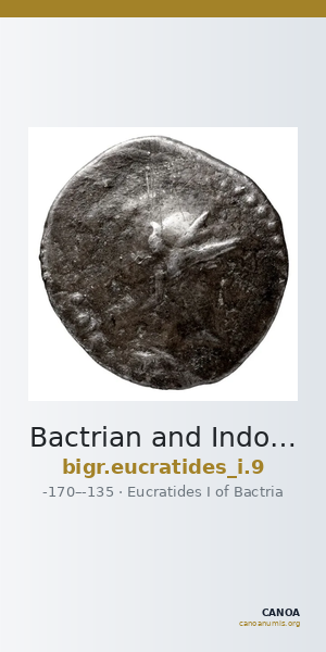 Bactrian and Indo-Greek Coinage Eucratides I 9 — CANOA