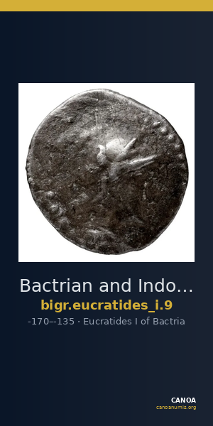 Bactrian and Indo-Greek Coinage Eucratides I 9 — CANOA