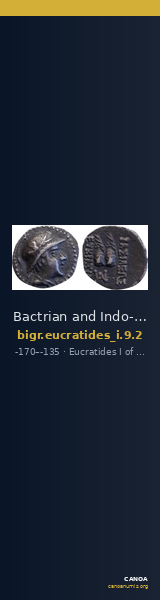 Bactrian and Indo-Greek Coinage Eucratides I 9.2 — CANOA
