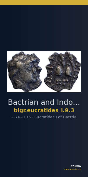 Bactrian and Indo-Greek Coinage Eucratides I 9.3 — CANOA